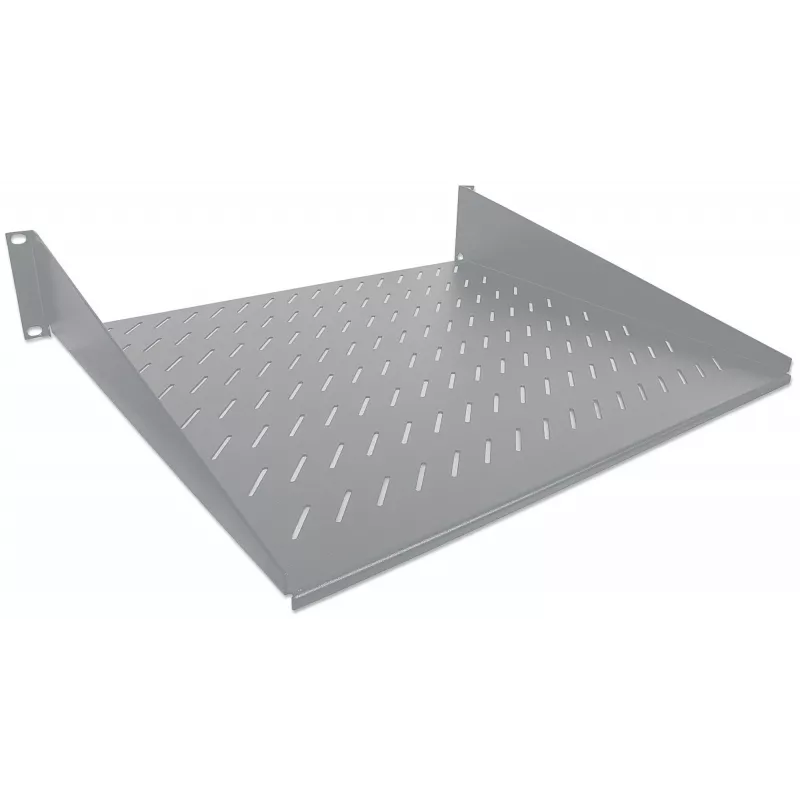 Intellinet 19 inch Cantilever Shelf, 2U, 2-Point Front Mount, 250mm Depth, Max 25kg, Grey, Three Year Warranty