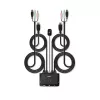 Lindy 2 Port HDMI 4K30, USB 2.0 and Audio Cable KVM Switch, 1920 x 1080 pixels, Black