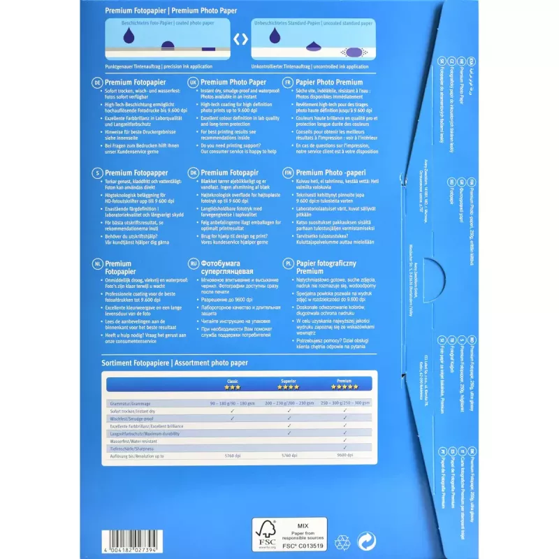 Photo Paper Avery Inkjet 2x20 Sheets A4 High-gloss White