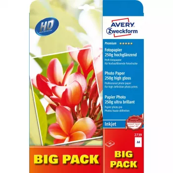 Photo Paper Avery Inkjet 2x20 Sheets A4 High-gloss White