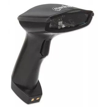 Manhattan Wireless Linear Handheld CCD Barcode Scanner, Bluetooth, 500mm Scan Depth, up to 80m effective range (line of sight), Max Ambient Light 100,000 lux (sunlight), EU/US/UK/AU interchangeable plug, Black, Three Year Warranty