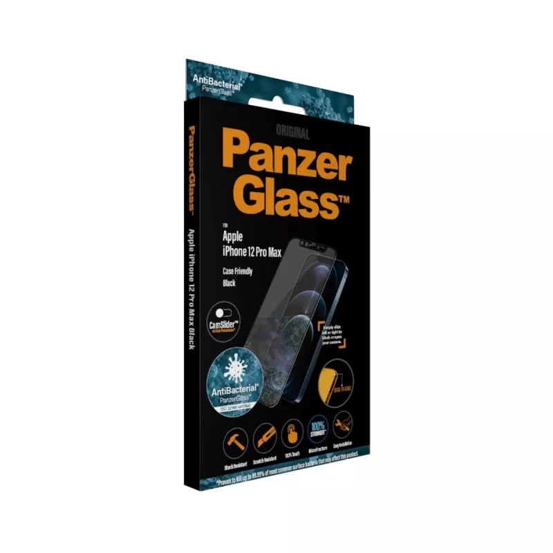 PanzerGlass ® CamSlider® Screen Protector iPhone 12 Pro Max | Edge-to-Edge