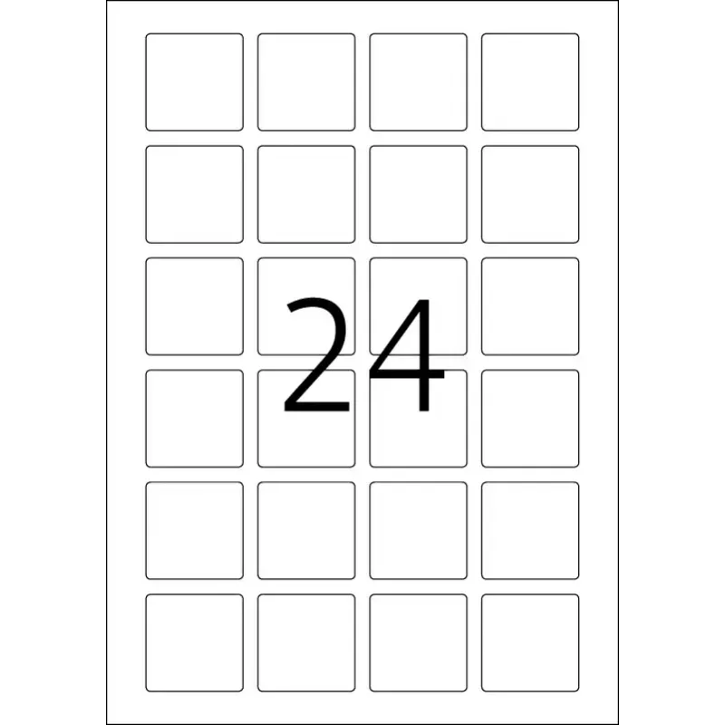 QR code labels HERMA 9642 A4 40x40 mm square white paper