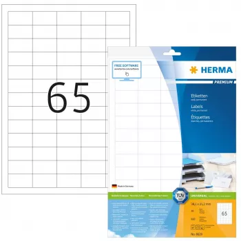 Self-adhesive printer label HERMA Labels Premium A4 38.1x21.2 mm
