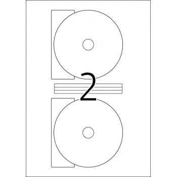 Self-adhesive printer label HERMA CD labels Maxi A4 Ø 116 mm