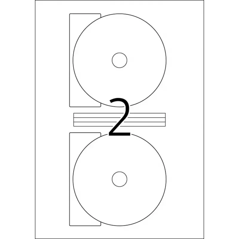 Self-adhesive printer label HERMA CD labels Maxi A4 Ø 116 mm