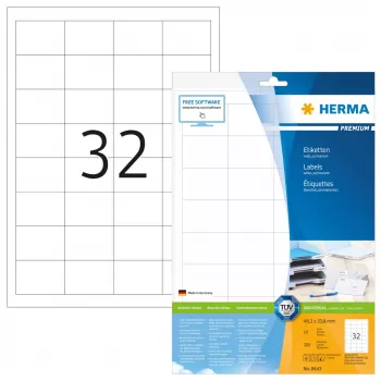 Self-adhesive label HERMA 8643 Rectangle Permanent White