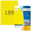 Self-adhesive printer label HERMA Coloured Labels A4 25.4x10 mm yellow