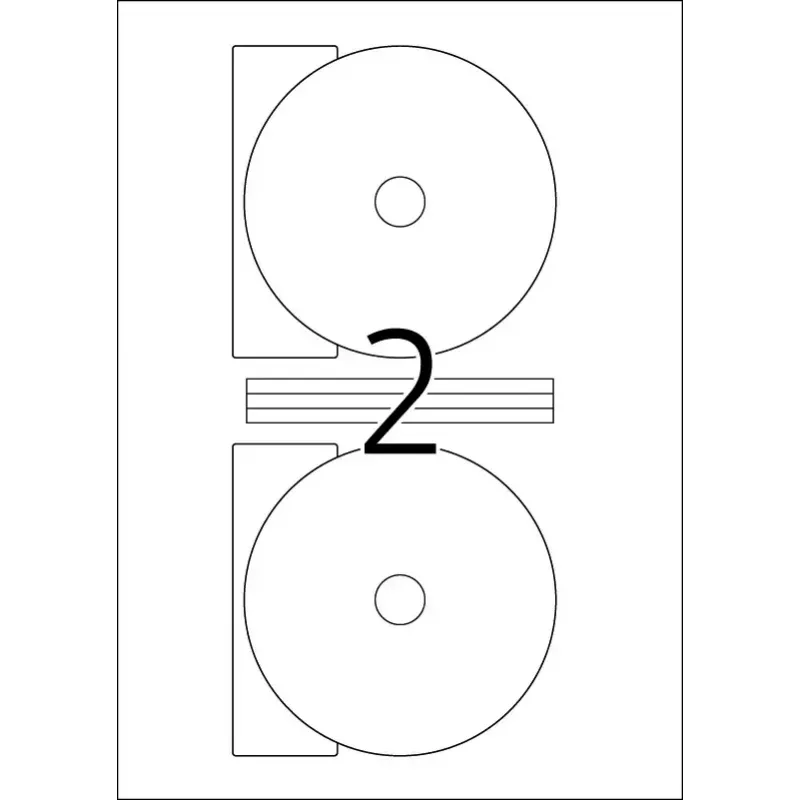 Self-adhesive printer label HERMA CD labels Maxi A4 Ø 116 mm