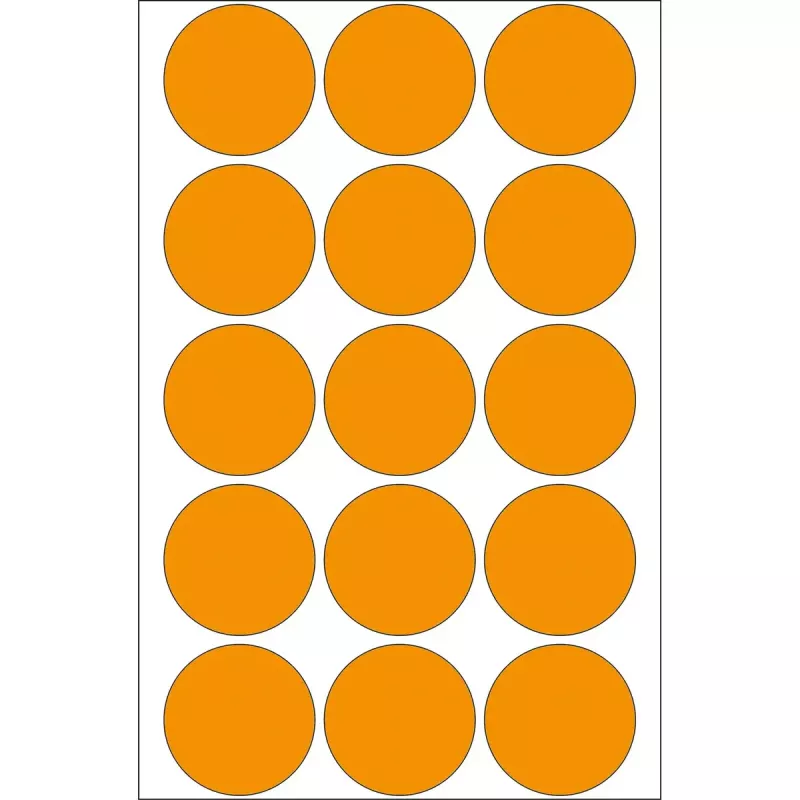 Multi-purpose labels HERMA 2274 luminous orange 32mm round 360 pcs