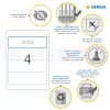 Self-adhesive printer label HERMA File labels A4 192x59 mm