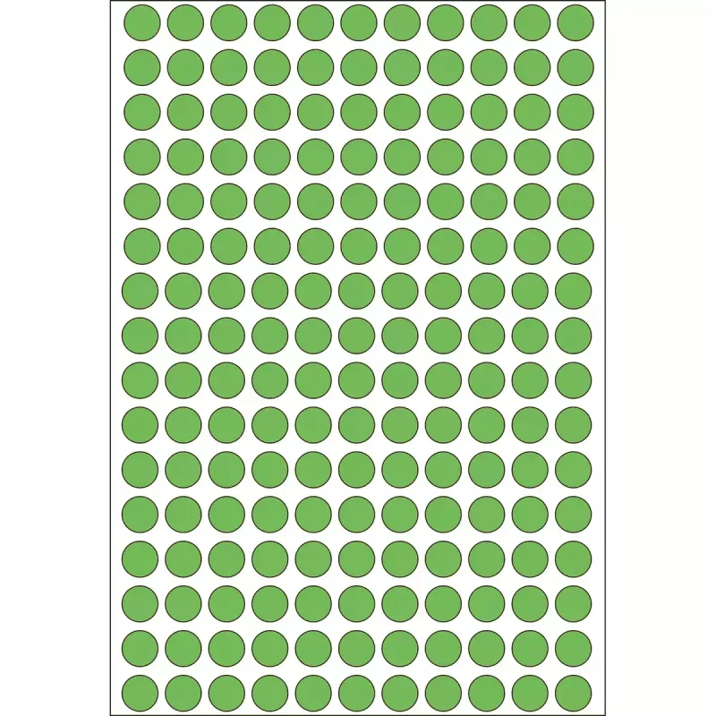 Multi-purpose labels HERMA 5632 round green paper 8 mm