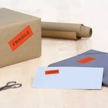 Self-adhesive printer label HERMA Coloured labels A4 105x42.3 mm red