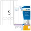 File labels HERMA A4 34x297 mm white paper matt opaque 125 pcs
