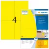 Self-adhesive printer label HERMA Coloured Labels A4 105x148 mm yellow paper matt 400 pcs