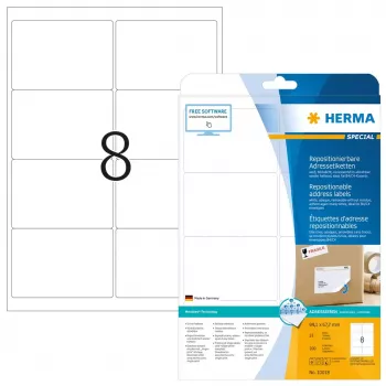 Repositionable address labels HERMA 10018
