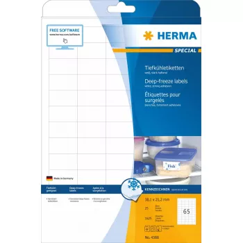 Self-adhesive printer label HERMA Deep-freeze labels A4 1625 pcs