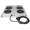 Intellinet 4-Fan Ventilation Unit for 19 inch Racks, Roof Mount, with Thermostat, Grey