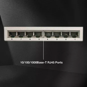 Lindy Network Switch - Gigabit, Desktop, 8 Port, 10/100/1000
