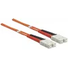 Intellinet Fiber Optic Patch Cable, OM2, SC/SC, 2m, Orange, Duplex, Multimode, 50/125 µm, LSZH, Fibre, Lifetime Warranty