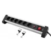 Power Extension Olympia SL 2625 S 1.5m 6 AC Outlets Indoor Black Silver