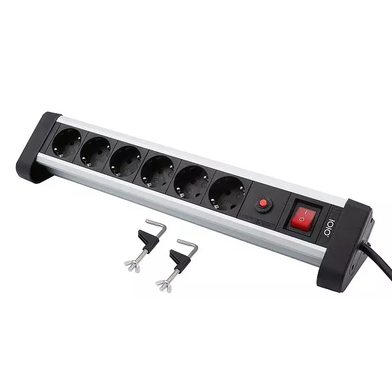 Power Extension Olympia SL 2625 S 1.5m 6 AC Outlets Indoor Black Silver