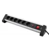 Power Extension Olympia SL 2625 S 1.5m 6 AC Outlets Indoor Black Silver