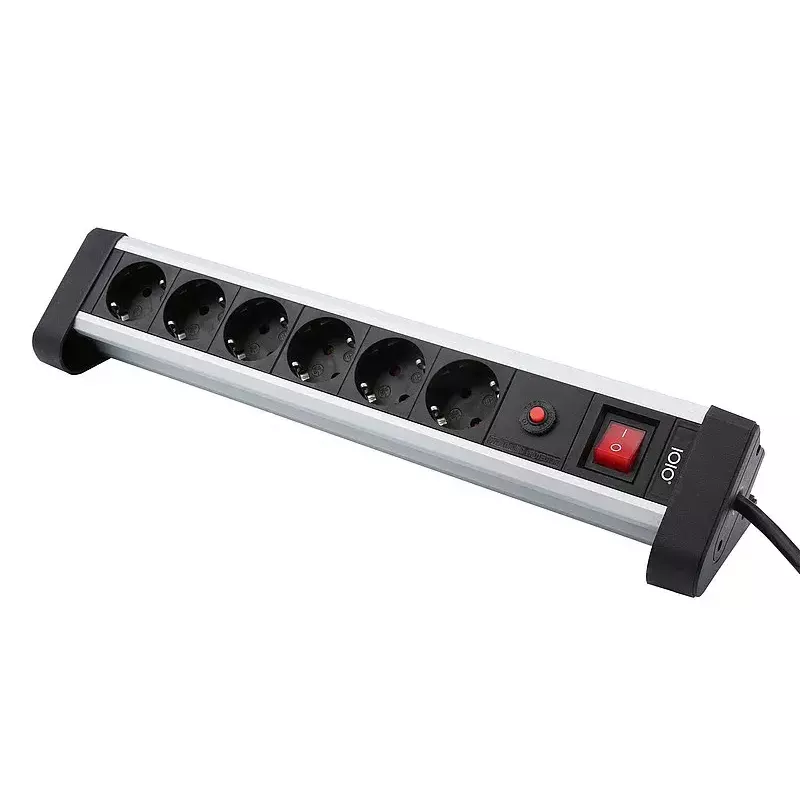 Power Extension Olympia SL 2625 S 1.5m 6 AC Outlets Indoor Black Silver