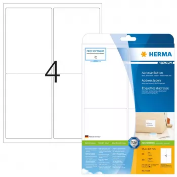 Address labels Premium HERMA 4503 A4 99.1x139 mm 100 pcs