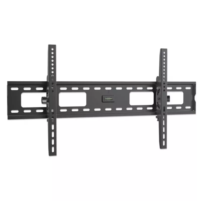 Manhattan Wall Mount for TV & Monitors (Tiltable), For screens 37 inch to 75 inch, VESA compatibility: all between 200x200mm to 800x400mm - check the dimensions of the four mounting holes on back of screen to ensure it fits, Max 75kg, Black, Bracket