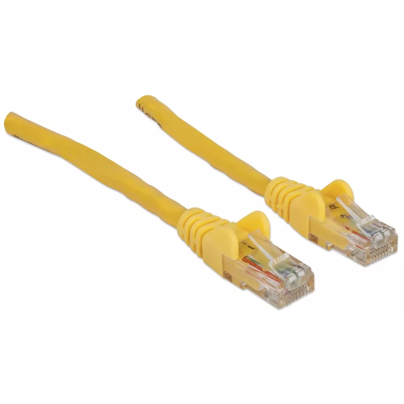 Intellinet Network Patch Cable, Cat6, 3m, Yellow, CCA, U/UTP, PVC, RJ45, Gold Plated Contacts, Snagless, Booted, Lifetime Warranty