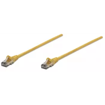 Intellinet Network Patch Cable, Cat6, 10m, Yellow, CCA, U/UTP, PVC, RJ45, Gold Plated Contacts, Snagless, Booted, Lifetime Warranty
