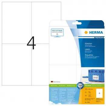 Self-adhesive printer label HERMA Labels Premium A4 105x148 mm