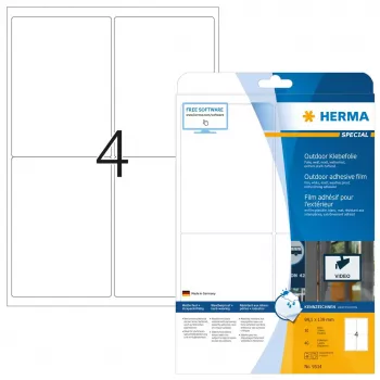 Self-adhesive printer label HERMA 9534 A4 outdoor film 99,1x139 mm