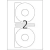 CD labels HERMA A4 Ø 116 mm white paper matt opaque 200 pcs