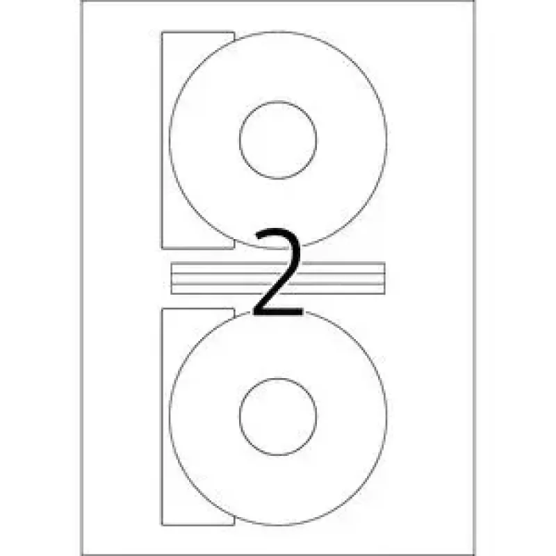 CD labels HERMA A4 Ø 116 mm white paper matt opaque 200 pcs