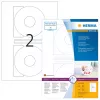CD labels HERMA A4 Ø 116 mm white paper matt opaque 200 pcs