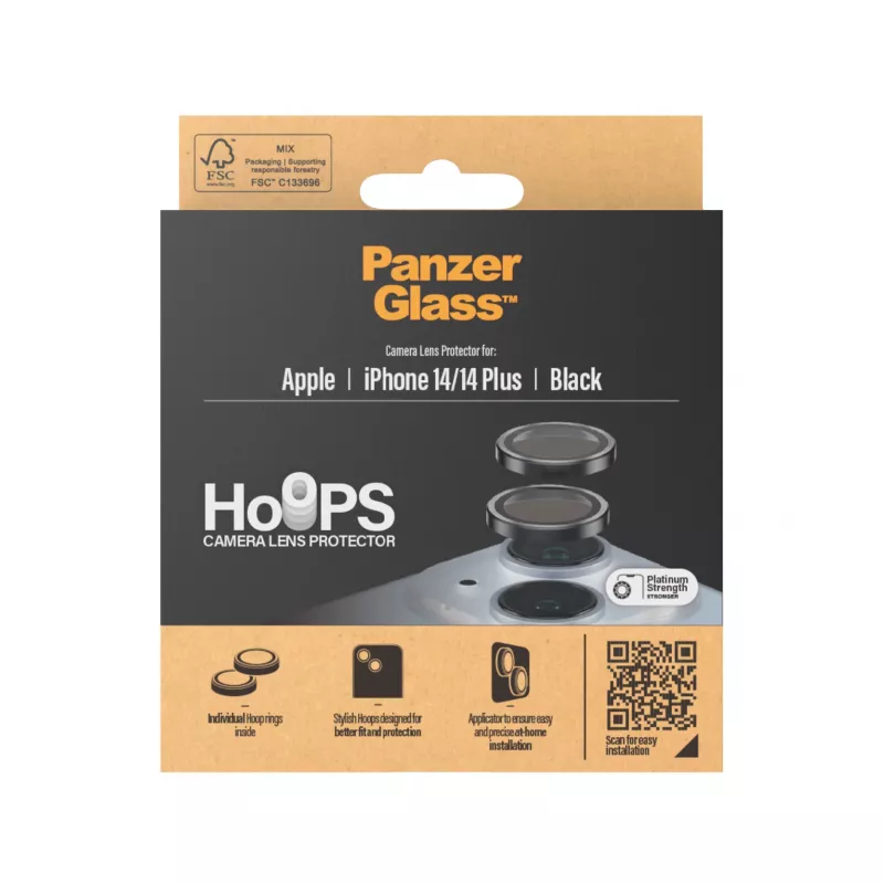 PanzerGlass ® Hoops® Camera Lens Protector Black iPhone 14 | 14 Plus