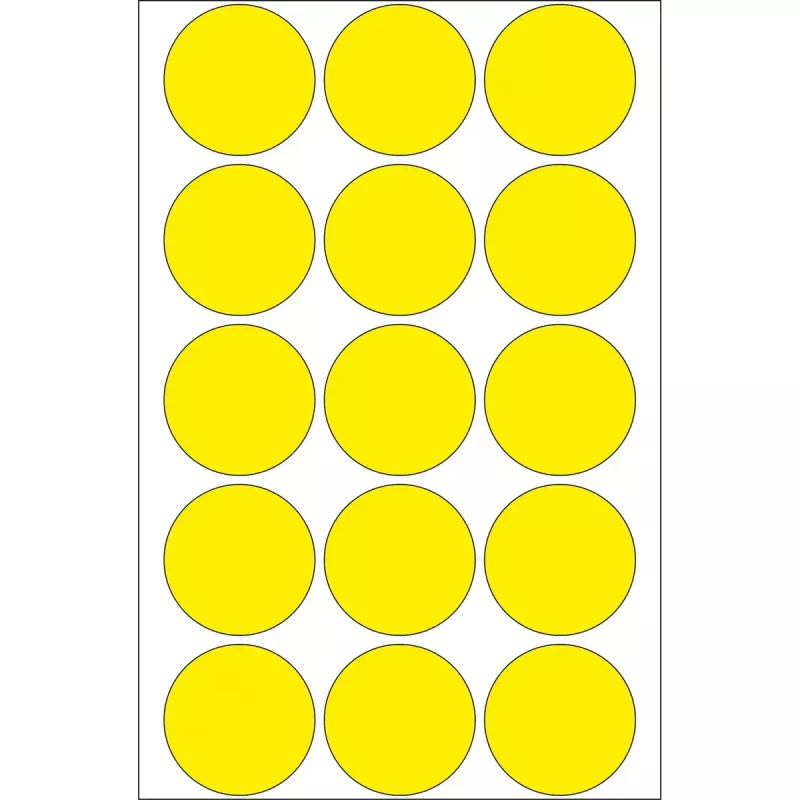 Multi-purpose labels HERMA 2271 round yellow Ø 32 mm 480 pcs