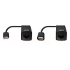 Lindy 60m USB 1.1 Cat.6 Extender Basic, Network transmitter & receiver, 60 m, 12 Mbit/s, Cat5e, Cat6, Black, Plastic