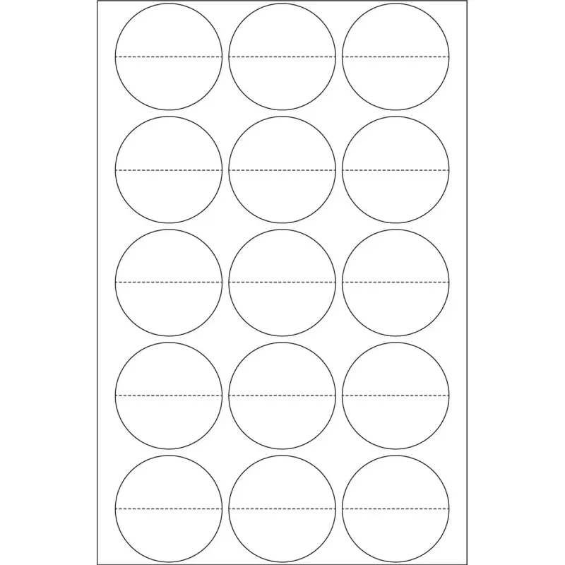 Seal labels perforated HERMA 2279 Ø 32 mm round transparent extra strong adhesion film matt