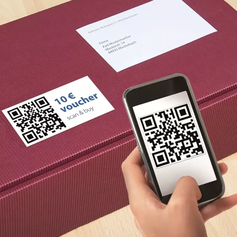 Self-adhesive printer label HERMA QR code labels 9643