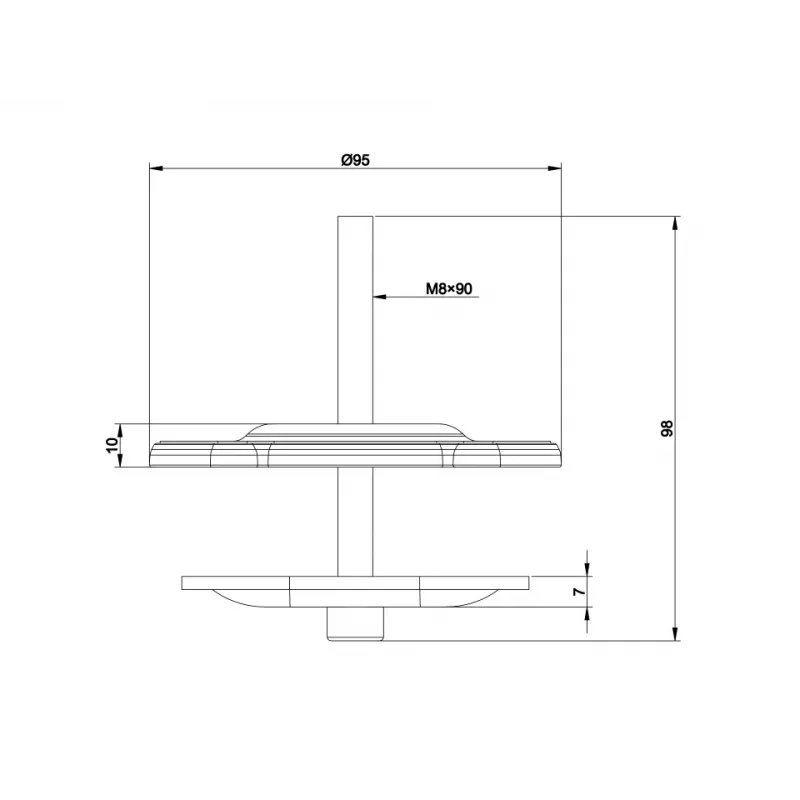 Multibrackets M VESA Deskmount Officeline Grommet Base Black