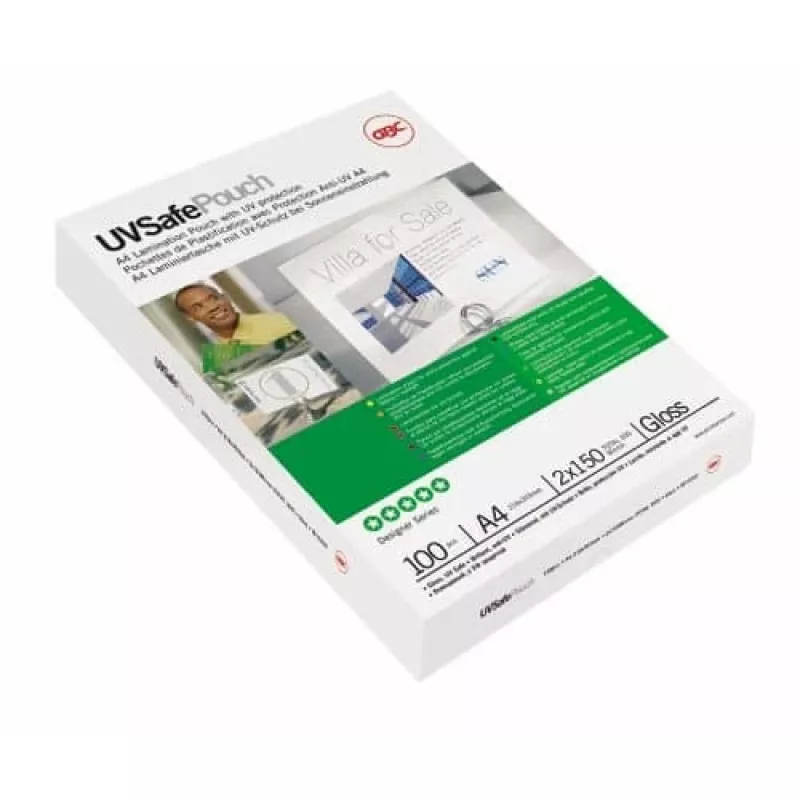 GBC Lamination Pouch A4 UV Safe 150 Micron, Glossy, A4, 100 pc(s)