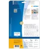 Self-adhesive printer label HERMA Labels A4 25,4x10 mm white extra strong adhesion paper matt 4725 pcs.