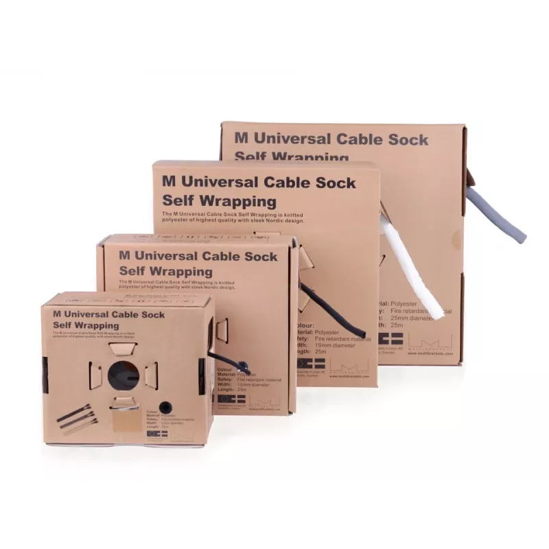 Multibrackets M Universal Cable Sock Self Wrapping 10mm Black 25m