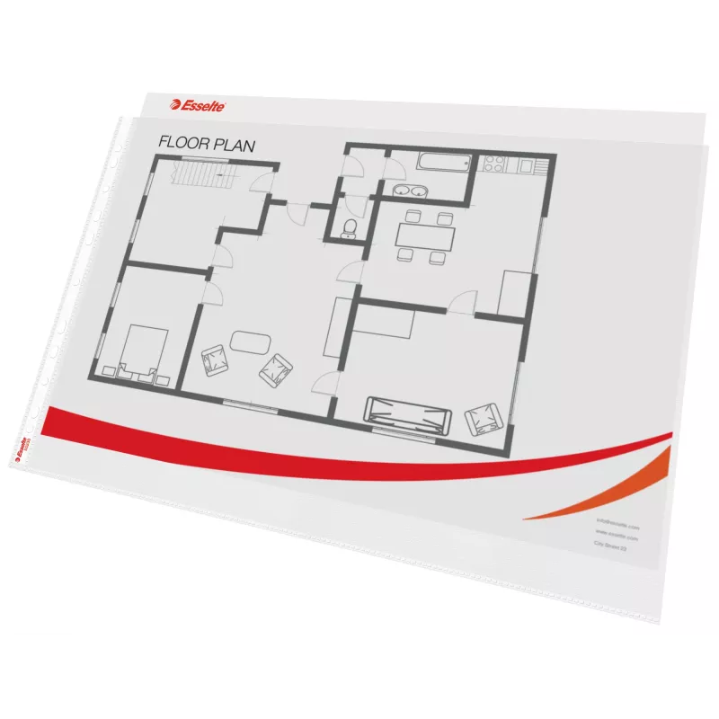 Esselte Quality Pocket A3 Landscape, 30% pre-consumer recycled plastic