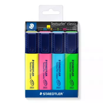 Marker Staedtler Textsurfer classic 364 Chisel tip Blue Green Pink Yellow