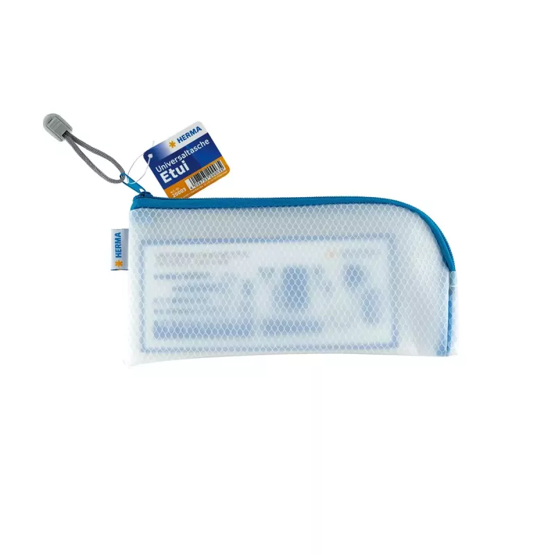 Pencil Case HERMA 20003 Hard EVA Blue Transparent 110x230 mm