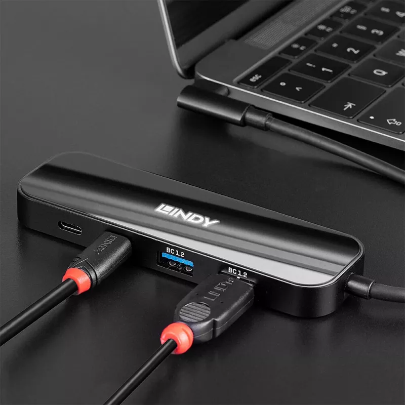 Lindy 43334 USB 3.2 Gen 1 Type-C Hub, 4 Port
